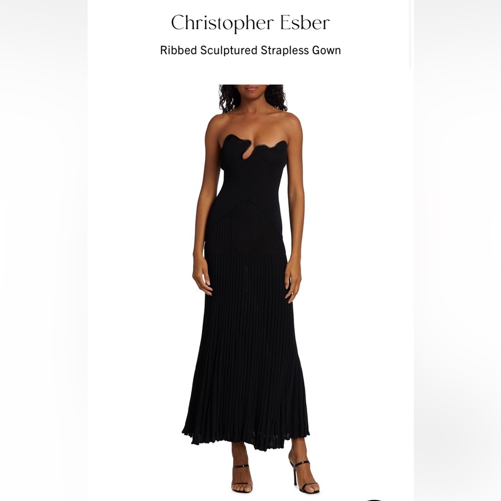 LOOKING FOR Christopher Esber Black sculptured pleated dress